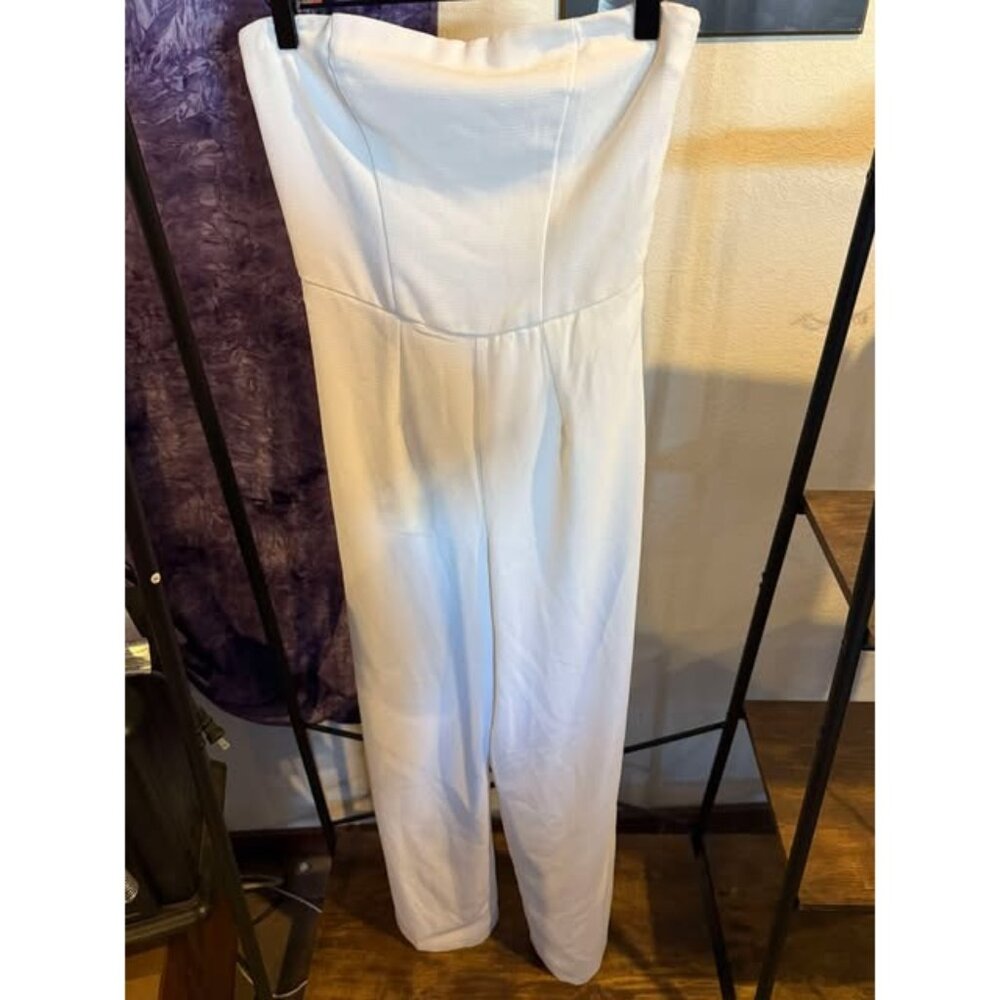 Womens White Wide Leg Tube Jumpsuit - Wild Fable™ XS